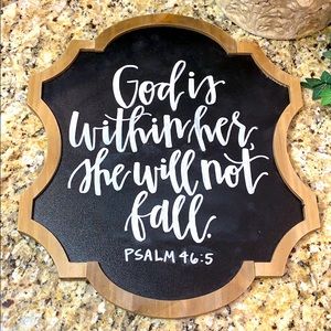 “God is within her, she will not fall” Wall Plaque